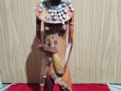 Statueta africana femeie Masai, 47 cm